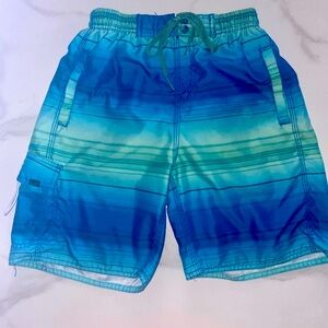 EUC Boy’s Blue Gradient Swim Trunks Size Medium 8-10y
